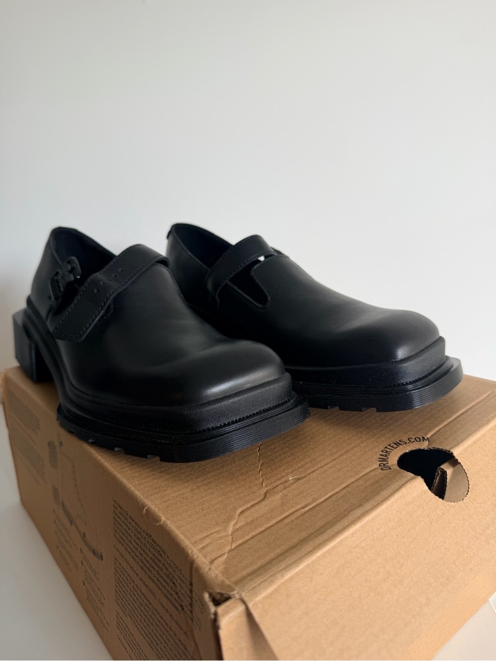 Dr Martens Maybole Black Leather Strap Shoes Mary Jane